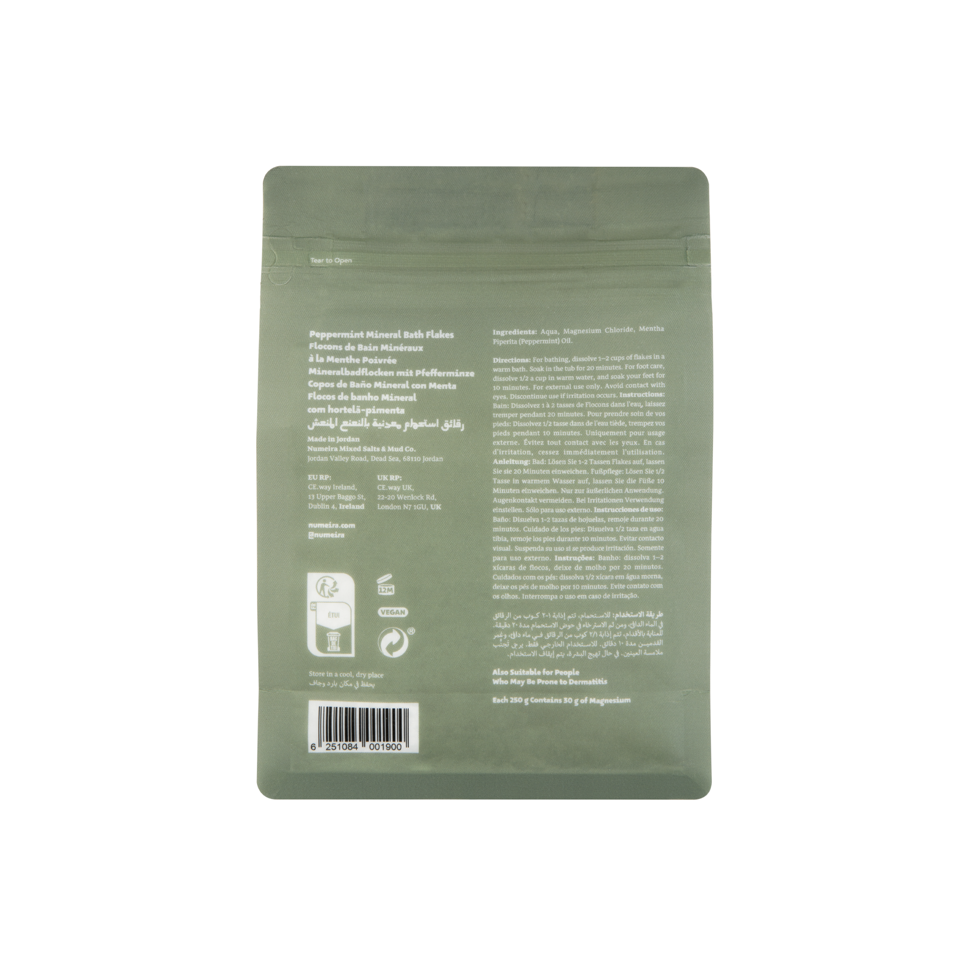 Pfefferminz Tote Meer Magnesium Flocken